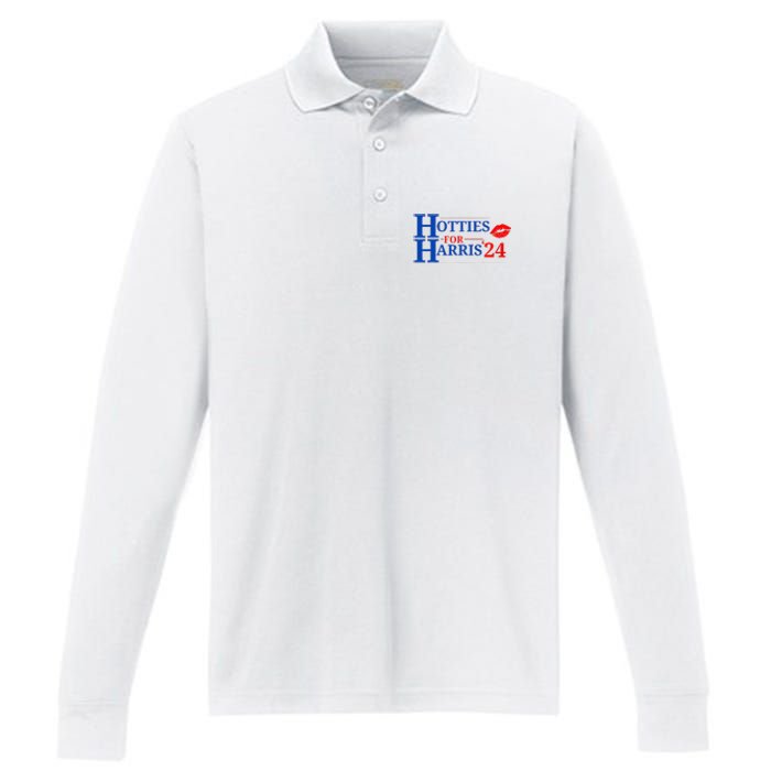 Hotties For Harris 24 Performance Long Sleeve Polo