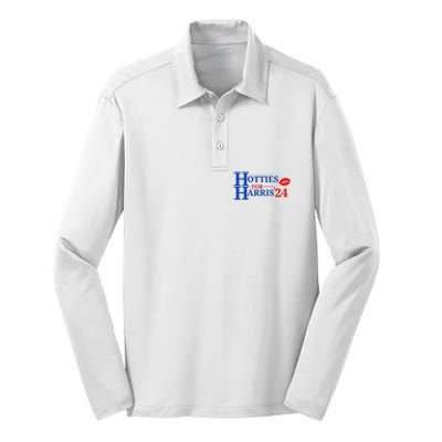 Hotties For Harris 24 Silk Touch Performance Long Sleeve Polo