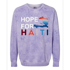 Hope For Haiti Earthquake Relief Colorblast Crewneck Sweatshirt