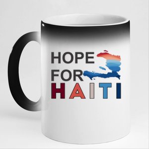 Hope For Haiti Earthquake Relief 11oz Black Color Changing Mug