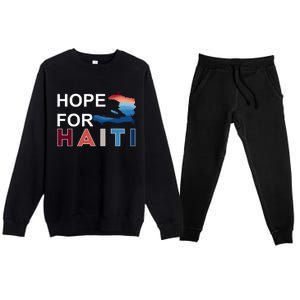 Hope For Haiti Earthquake Relief Premium Crewneck Sweatsuit Set