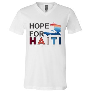 Hope For Haiti Earthquake Relief V-Neck T-Shirt