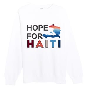 Hope For Haiti Earthquake Relief Premium Crewneck Sweatshirt