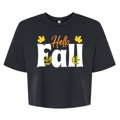 Hello Fall Bella+Canvas Jersey Crop Tee