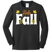 Hello Fall Kids Long Sleeve Shirt