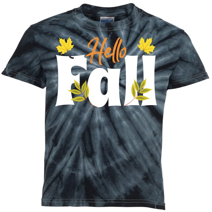 Hello Fall Kids Tie-Dye T-Shirt