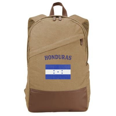 Honduras Flag Cotton Canvas Backpack