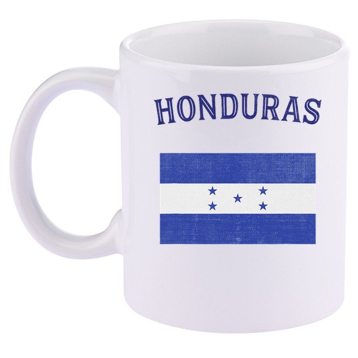 Honduras Flag 11oz C Handle Ceramic Mug