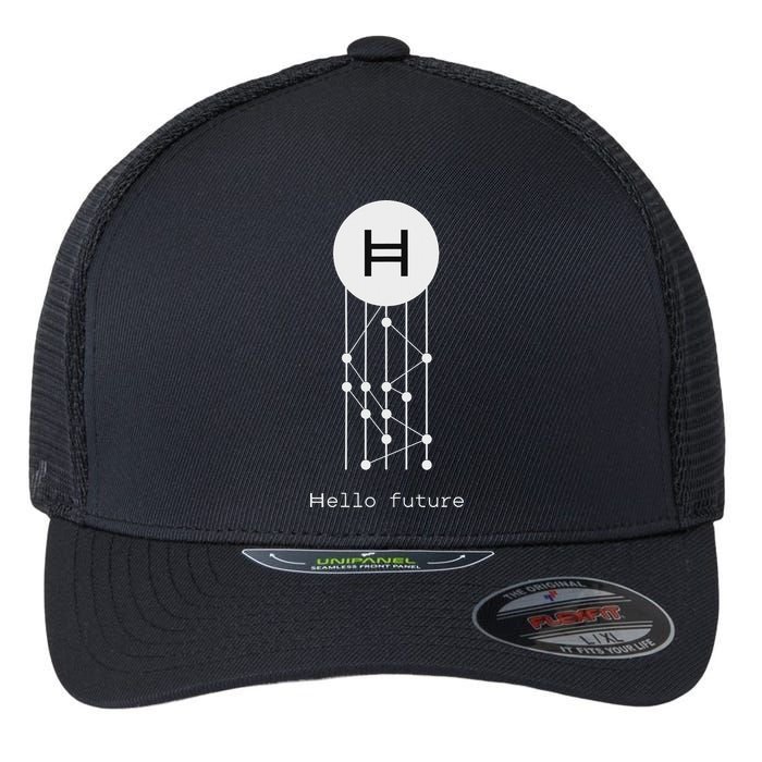 Hello Future Hbar Hedera Hashgraph Solana Kaspa Xrp Crypto Flexfit Unipanel Trucker Cap