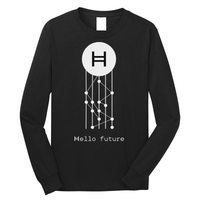 Hello Future Hbar Hedera Hashgraph Solana Kaspa Xrp Crypto Long Sleeve Shirt