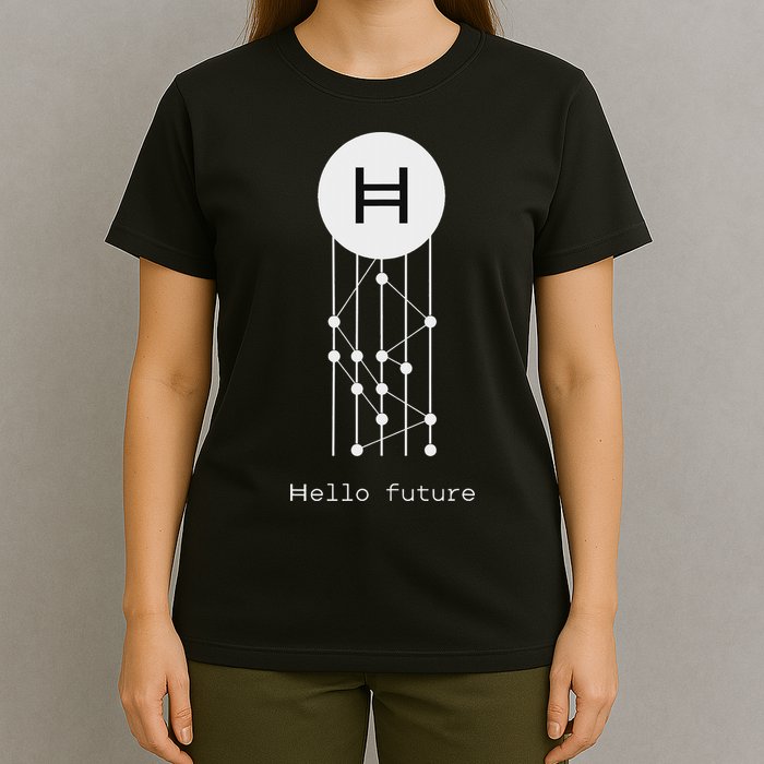 Hello Future Hbar Hedera Hashgraph Solana Kaspa Xrp Crypto T-Shirt