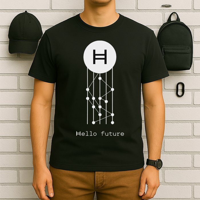 Hello Future Hbar Hedera Hashgraph Solana Kaspa Xrp Crypto T-Shirt