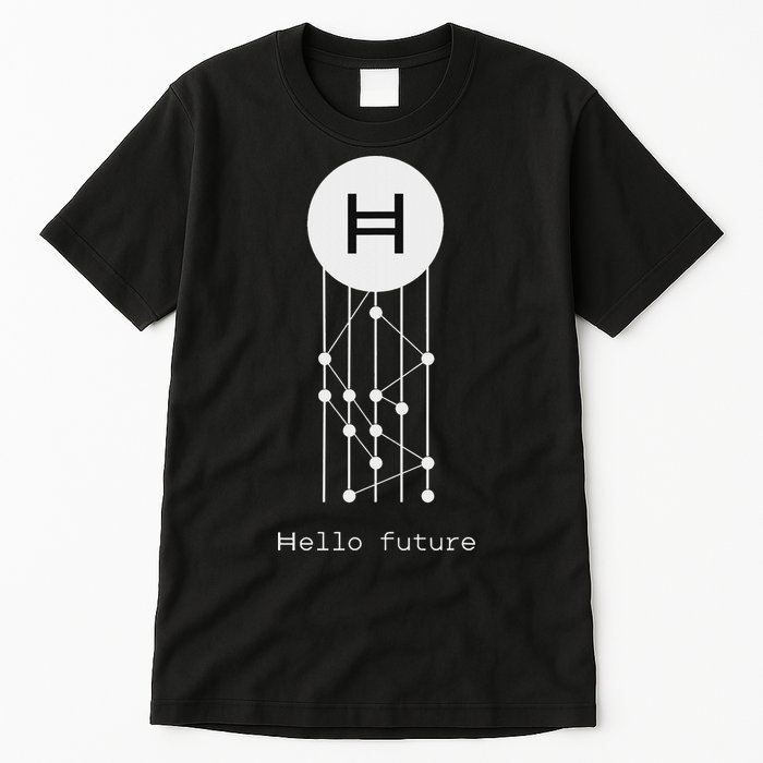 Hello Future Hbar Hedera Hashgraph Solana Kaspa Xrp Crypto Tall T-Shirt