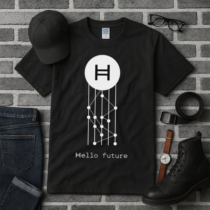 Hello Future Hbar Hedera Hashgraph Solana Kaspa Xrp Crypto Tall T-Shirt