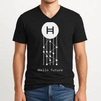 Hello Future Hbar Hedera Hashgraph Solana Kaspa Xrp Crypto V-Neck T-Shirt