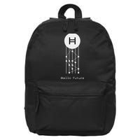 Hello Future Hbar Hedera Hashgraph Solana Kaspa Xrp Crypto 16 in Basic Backpack