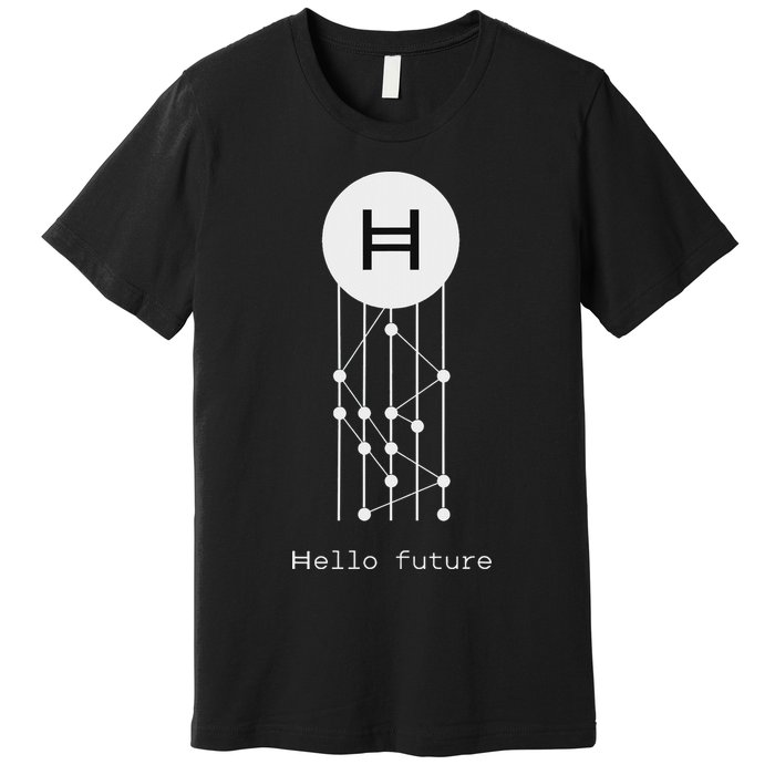 Hello Future Hbar Hedera Hashgraph Solana Kaspa Xrp Crypto Premium T-Shirt
