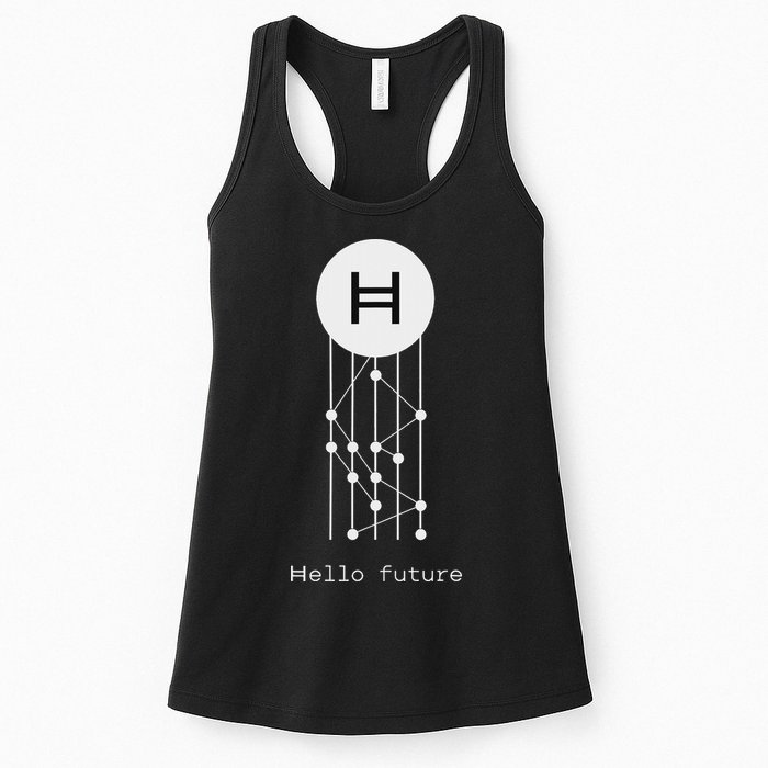Hello Future Hbar Hedera Hashgraph Solana Kaspa Xrp Crypto Womens Tank Top