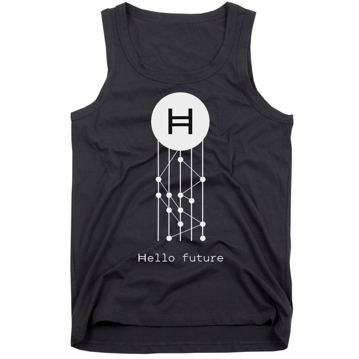 Hello Future Hbar Hedera Hashgraph Solana Kaspa Xrp Crypto Tank Top