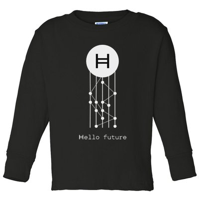 Hello Future Hbar Hedera Hashgraph Solana Kaspa Xrp Crypto Toddler Long Sleeve Shirt