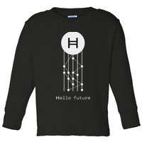 Hello Future Hbar Hedera Hashgraph Solana Kaspa Xrp Crypto Toddler Long Sleeve Shirt