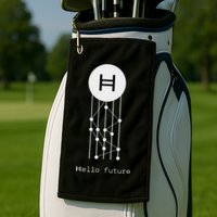 Hello Future Hbar Hedera Hashgraph Solana Kaspa Xrp Crypto Golf Towel