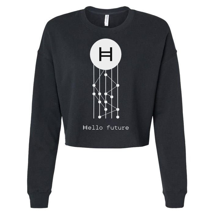 Hello Future Hbar Hedera Hashgraph Solana Kaspa Xrp Crypto Cropped Pullover Crew
