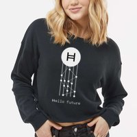 Hello Future Hbar Hedera Hashgraph Solana Kaspa Xrp Crypto Cropped Pullover Crew