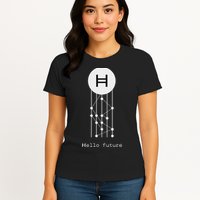 Hello Future Hbar Hedera Hashgraph Solana Kaspa Xrp Crypto Womens T-Shirt