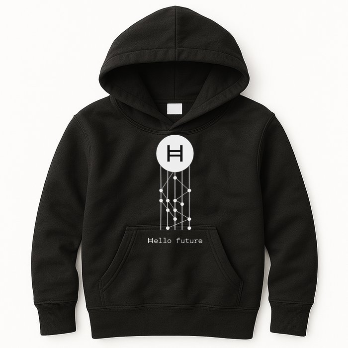 Hello Future Hbar Hedera Hashgraph Solana Kaspa Xrp Crypto Kids Hoodie