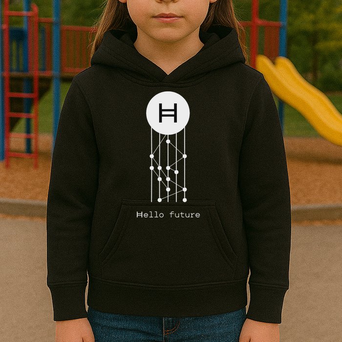 Hello Future Hbar Hedera Hashgraph Solana Kaspa Xrp Crypto Kids Hoodie