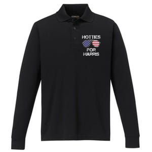 Hotties For Harris Meaningful Gift Performance Long Sleeve Polo