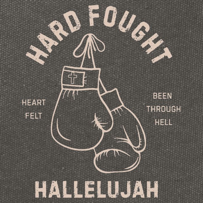Hard Fought Heartfelt Been Through Hell Hallelujah Cotton Canvas Backpack