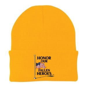 Honor Fallen Heroes / Military Honor Memorial American Flag Cute Gift Knit Cap Winter Beanie