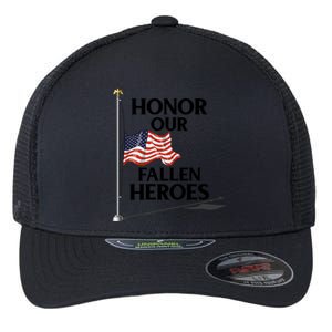 Honor Fallen Heroes / Military Honor Memorial American Flag Cute Gift Flexfit Unipanel Trucker Cap