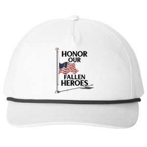 Honor Fallen Heroes / Military Honor Memorial American Flag Cute Gift Snapback Five-Panel Rope Hat