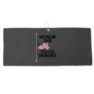 Honor Fallen Heroes / Military Honor Memorial American Flag Cute Gift Large Microfiber Waffle Golf Towel