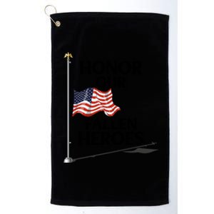 Honor Fallen Heroes / Military Honor Memorial American Flag Cute Gift Platinum Collection Golf Towel