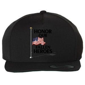 Honor Fallen Heroes / Military Honor Memorial American Flag Cute Gift Wool Snapback Cap