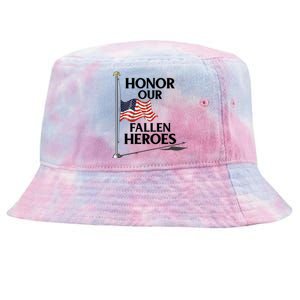 Honor Fallen Heroes / Military Honor Memorial American Flag Cute Gift Tie-Dyed Bucket Hat