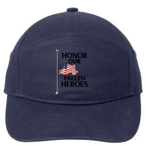 Honor Fallen Heroes / Military Honor Memorial American Flag Cute Gift 7-Panel Snapback Hat