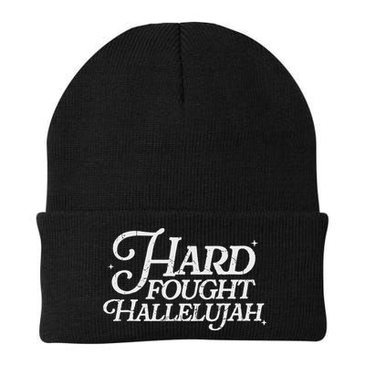 Hard Fought Hallelujah Bible Verse Christian Jesus Beanie