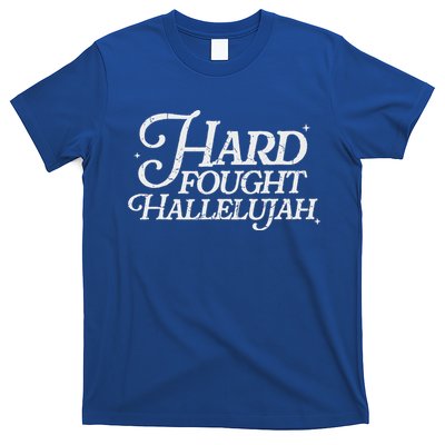 Hard Fought Hallelujah Bible Verse Christian Jesus T-Shirt
