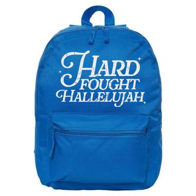Hard Fought Hallelujah Bible Verse Christian Jesus 16 in Basic Backpack