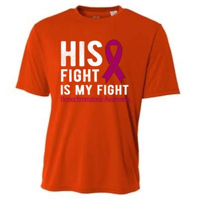 His Fight Is My Fight Hemochromatosis Gift Cooling Performance Crew T-Shirt