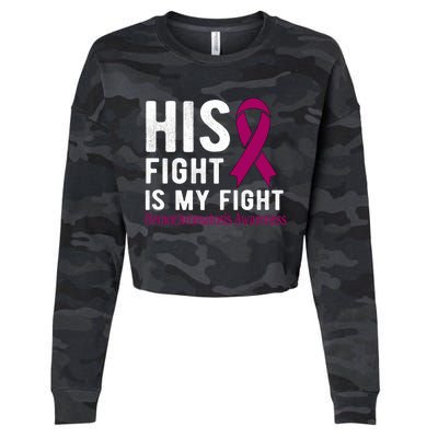 His Fight Is My Fight Hemochromatosis Gift Cropped Pullover Crew