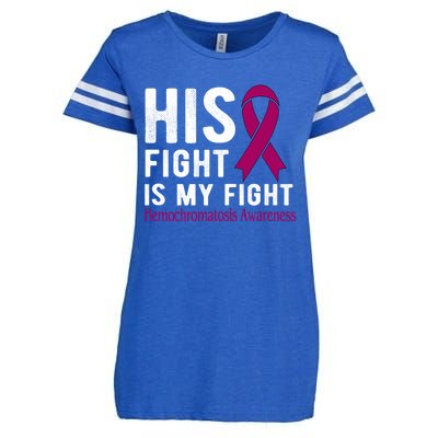 His Fight Is My Fight Hemochromatosis Gift Enza Ladies Jersey Football T-Shirt