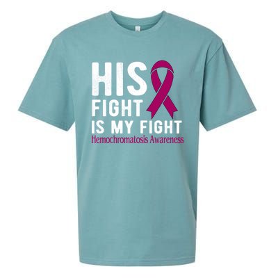 His Fight Is My Fight Hemochromatosis Gift Sueded Cloud Jersey T-Shirt