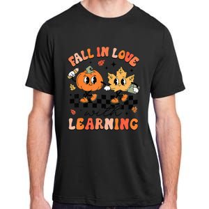 Halloween Fall In Love With Learning Thanksgiving Teacher Adult ChromaSoft Performance T-Shirt