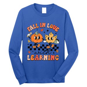 Halloween Fall In Love With Learning Thanksgiving Teacher Long Sleeve Shirt